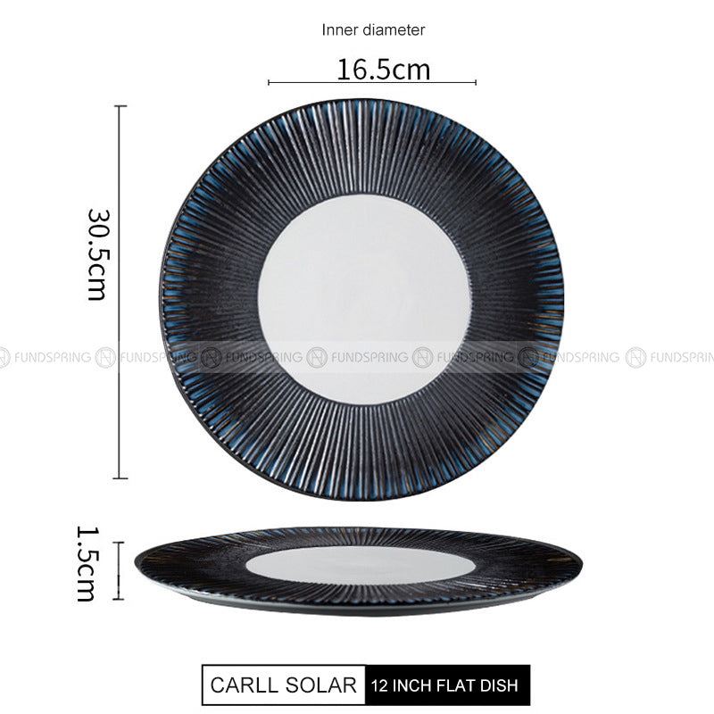 Carll Solar Series Designer Dinnerware Ceramic Navy Stylish Dish Carll Solar Series Designer Dinnerware Ceramic Navy Stylish Dish