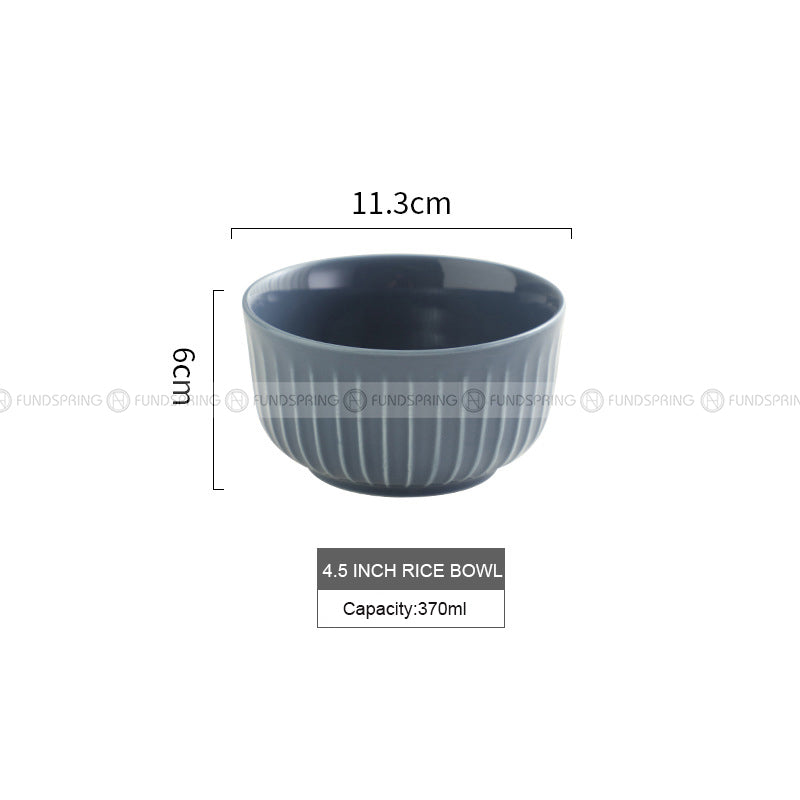 Nordic Tableware Vertical Stripes Dinnerware Ceramic Bowls Plates Nordic Tableware Vertical Stripes Dinnerware Ceramic Bowls Plates