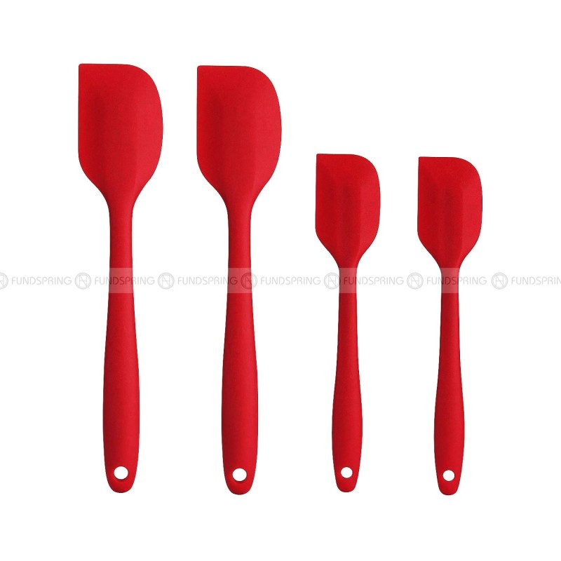 Silicone Baking Set: Cake Cream Spatula, Scraper, and Oil Brush Silicone Baking Set: Cake Cream Spatula, Scraper, and Oil Brush