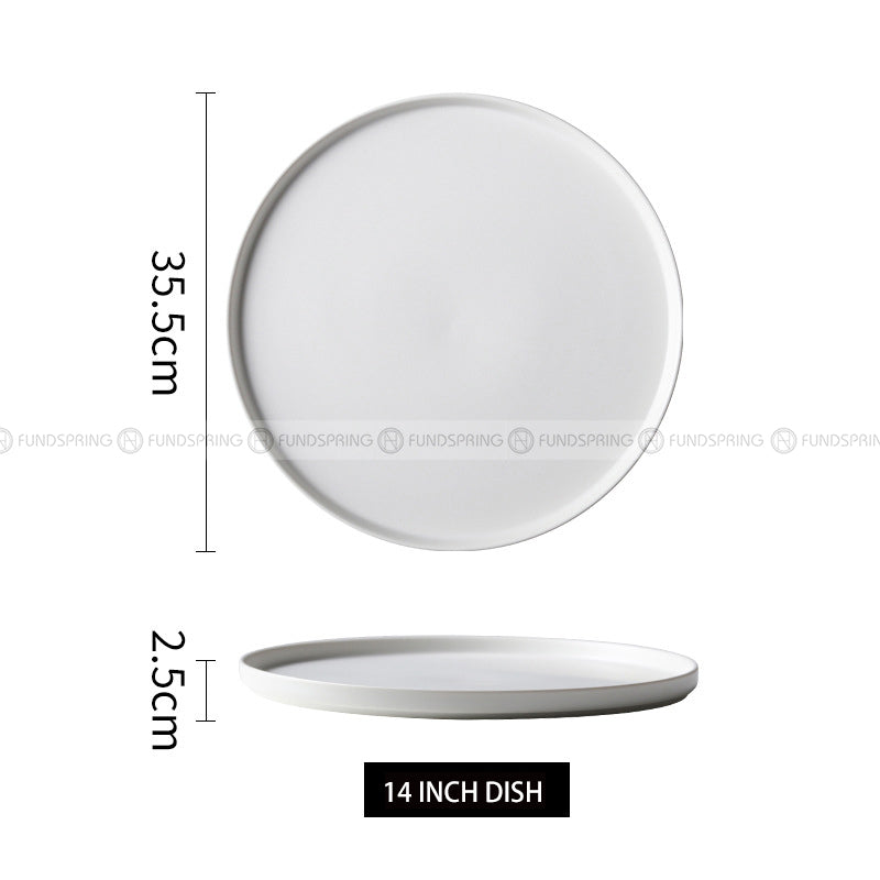 Minimalism Ceramic Tableware Dinnerware Dish Deep Plate Flat Plate Minimalism Ceramic Tableware Dinnerware Dish Deep Plate Flat Plate