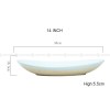 Ceramic Minimalism Dinnerware Blue Fish Plate 14'' Oval Plate Dinner Plate Ceramic Minimalism Dinnerware Blue Fish Plate 14'' Oval Plate Dinner Plate