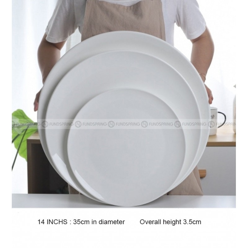 Black White Frosted Dinner Plate Large Serving Plate Display Plate Black White Frosted Dinner Plate Large Serving Plate Display Plate