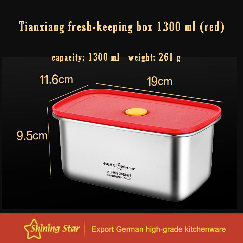 304 Stainless Steel Food Grade Fresh-keeping Box Storage Box Lunch Box 304 Stainless Steel Food Grade Fresh-keeping Box Storage Box Lunch Box