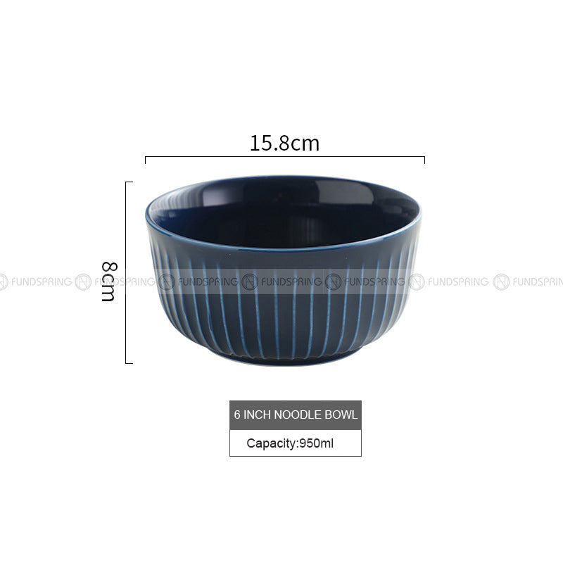 Nordic Tableware Vertical Stripes Dinnerware Ceramic Bowls Plates Nordic Tableware Vertical Stripes Dinnerware Ceramic Bowls Plates