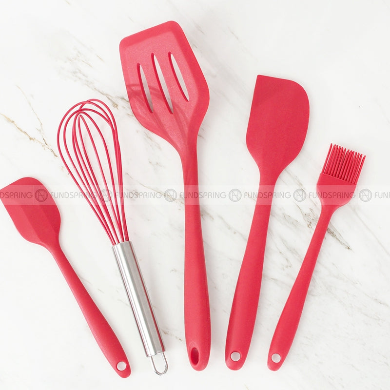 Food Grade Silicone Baking Tool Cream Scraper Mixing Whisk Tunner