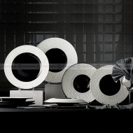 Mocaa Stone Series Black-white Dinnerware Ceramic Plate Shallow Plate Mocaa Stone Series Black-white Dinnerware Ceramic Plate Shallow Plate