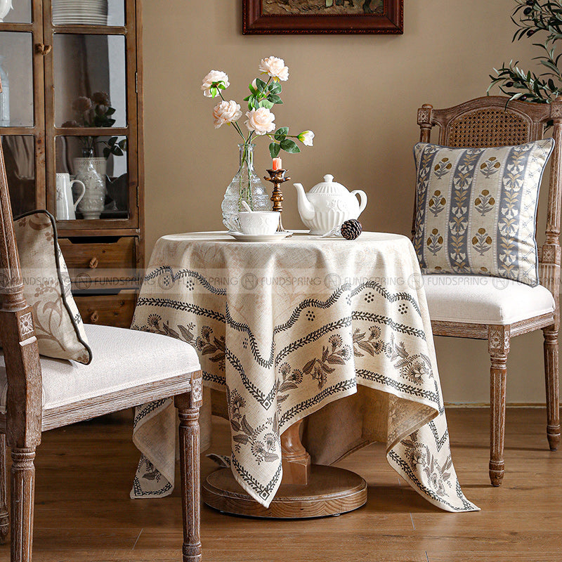 Dolores Tablecloth Dining Table Cover Cotton Linen Table Cloth Dolores Tablecloth Dining Table Cover Cotton Linen Table Cloth