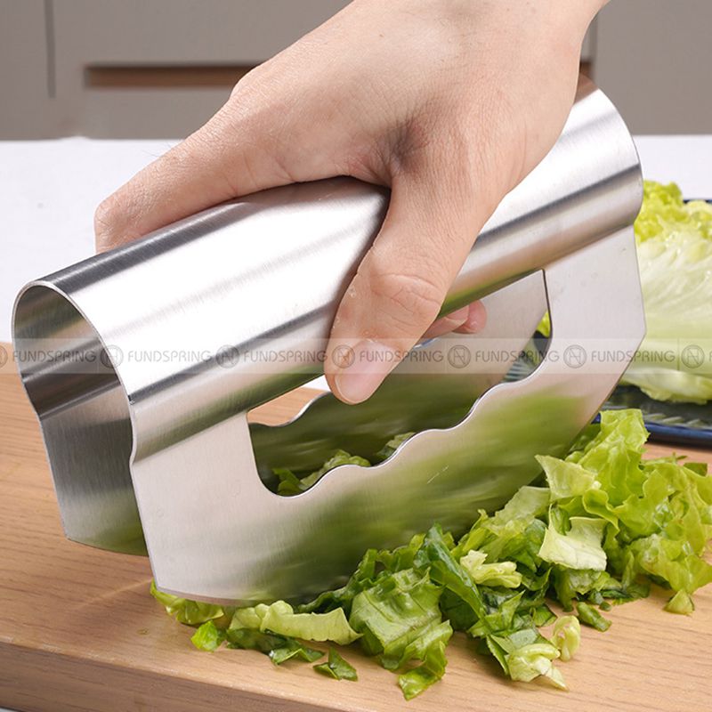 Stainless Steel Double-end Cutter Salad Mincer Vegetable Cheese Knife
