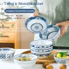 Blue and White Ceramic Bowl Under Glazed Japan Style 6" Bowl Set of 4 Blue and White Ceramic Bowl Under Glazed Japan Style 6" Bowl Set of 4