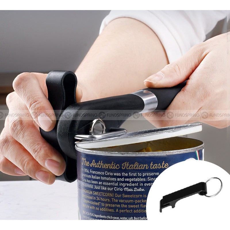 SafeSlice Stainless: Multifunctional Stainless Steel Can Opener