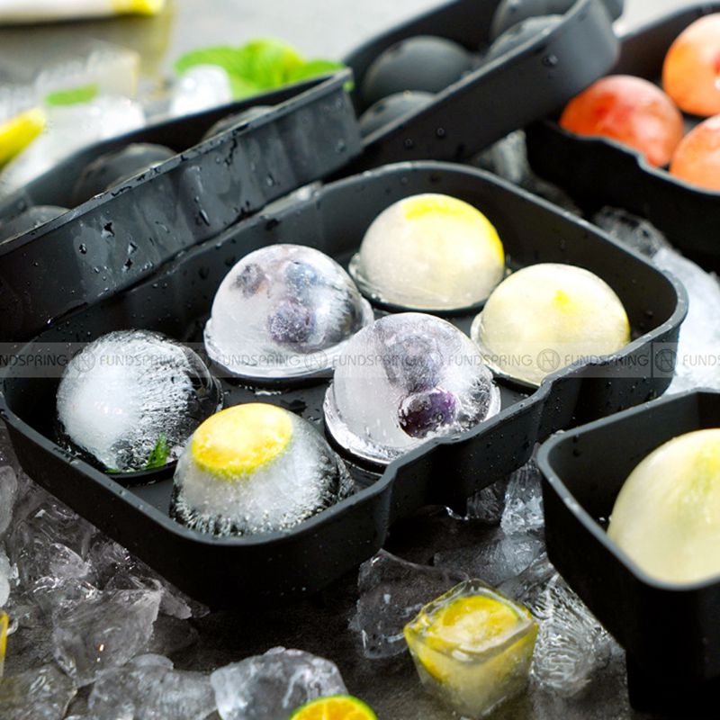 Silicone Ice Lattice: Large Spherical Ice Hockey Mold Silicone Ice Lattice: Large Spherical Ice Hockey Mold