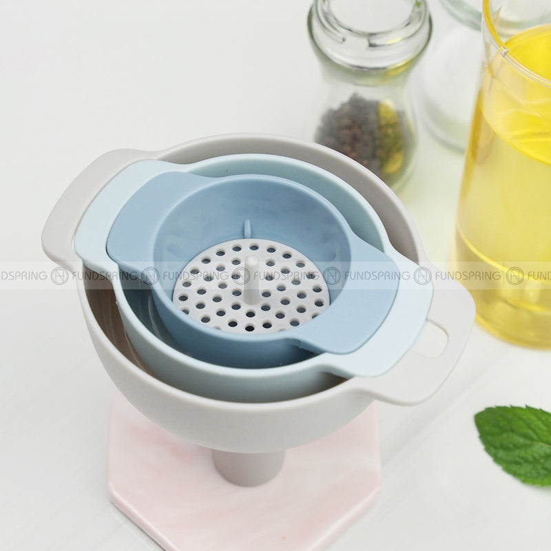 Versatile Kitchen Funnel Set: 4-Piece Oil Pouring and Filtering Kit Versatile Kitchen Funnel Set: 4-Piece Oil Pouring and Filtering Kit