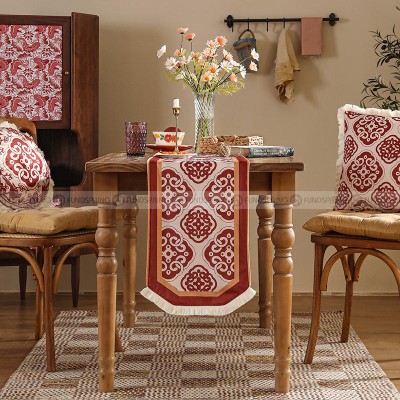Janissa Table Runner New Year Decoration Christmas Red Table Cover Janissa Table Runner New Year Decoration Christmas Red Table Cover