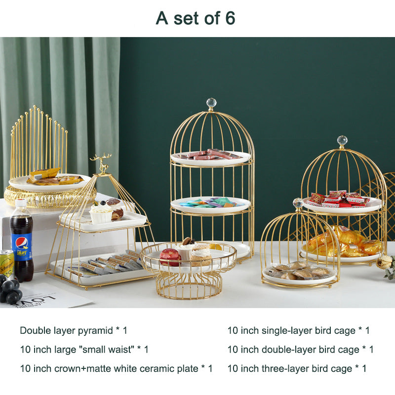 Restaurant Hotel Cake Dessert Table Set Ceramic Tray 1-3 Tiers Display Rack Restaurant Hotel Cake Dessert Table Set Ceramic Tray 1-3 Tiers Display Rack