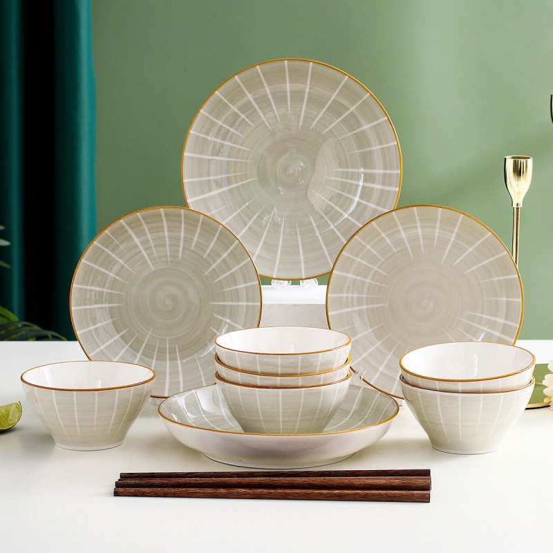Japanese Elegance Ceramic Dinnerware Set - 16-Piece Delight Japanese Elegance Ceramic Dinnerware Set - 16-Piece Delight