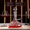 Wine Decanter with Lid Flat Bottom Decanter Crystal Glass Wine Jug