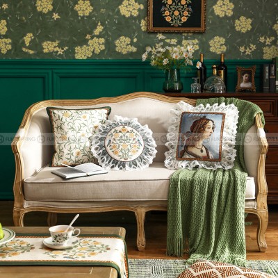 Botticelli Pillow Light Luxury Pillowcase With Core Pastoral Cushion Botticelli Pillow Light Luxury Pillowcase With Core Pastoral Cushion