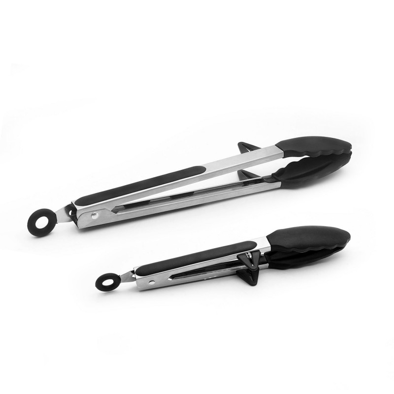 Food Clips Stainless Steel Bread Food Tongs Outdoor BBQ Tools with Pad Food Clips Stainless Steel Bread Food Tongs Outdoor BBQ Tools with Pad
