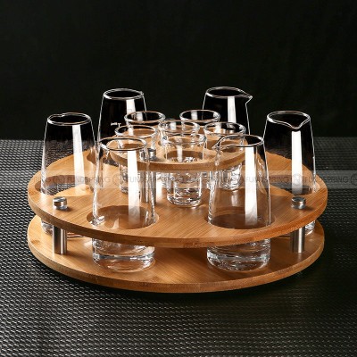 White Spirit Dispenser Set Gold-rimmed Crystal Glass Liquor Glass White Spirit Dispenser Set Gold-rimmed Crystal Glass Liquor Glass