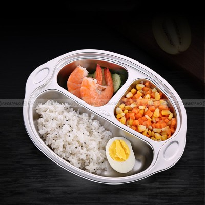 304 Stainless Steel Lunch Plate Children Cartoon Divided Plate 304 Stainless Steel Lunch Plate Children Cartoon Divided Plate