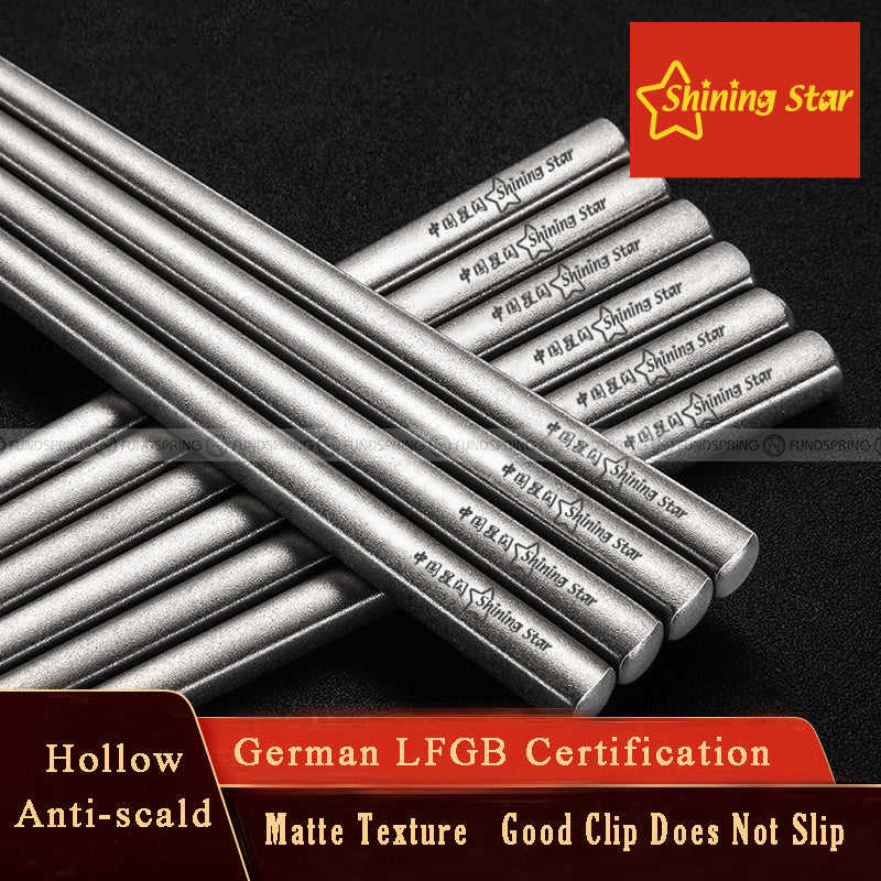 304 Stainless Steel Chopsticks Mildew-proof Chopsticks 6 Pairs