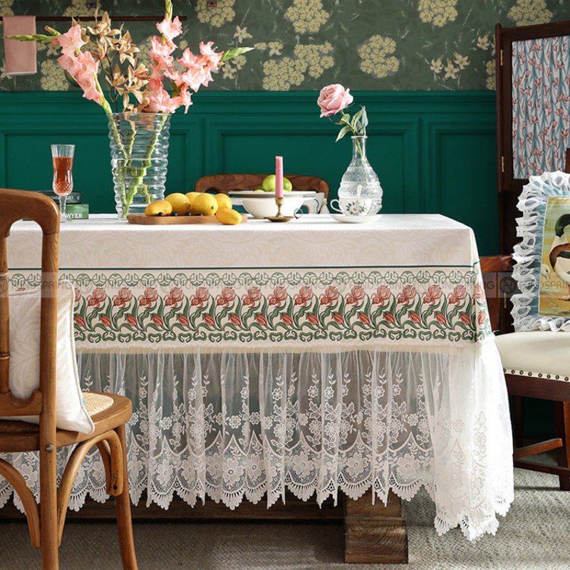 Brewster Tablecloth Lace Stitching Table Fabric Waterproof Table Cloth Brewster Tablecloth Lace Stitching Table Fabric Waterproof Table Cloth