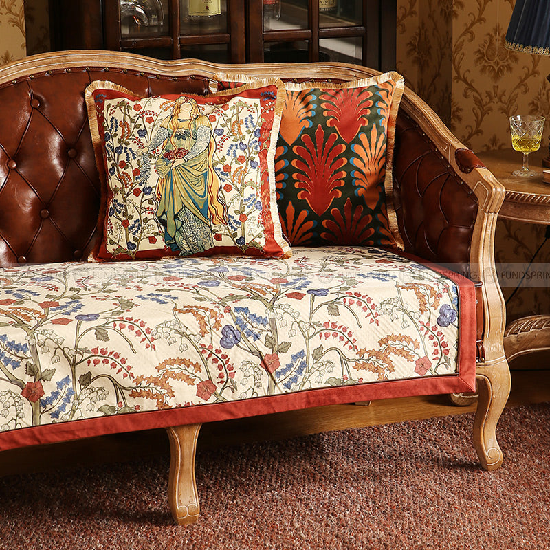 Traditional Sofa Cushion Universal Sofa Cover Retro Romantic Cushion Traditional Sofa Cushion Universal Sofa Cover Retro Romantic Cushion