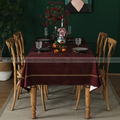 Solid Color Flannelette Tablecloth Velvet Waterproof Table Cover Solid Color Flannelette Tablecloth Velvet Waterproof Table Cover