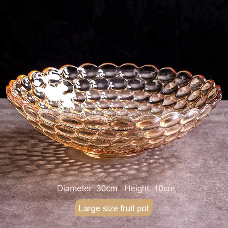 Contemporary Glass Fruit Pot: A Stylish Living Room Accent for Snacks and Candy Contemporary Glass Fruit Pot: A Stylish Living Room Accent for Snacks and Candy