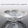 Elegant Glass Fruit Bowl Set with Minimalist Design and Golden Rim