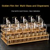 White Spirit Glass and Dispenser Set Crystal Baijiu Glass Set With 3-Layer Rack White Spirit Glass and Dispenser Set Crystal Baijiu Glass Set With 3-Layer Rack