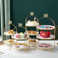 Elegant Ceramic Afternoon Tea Snack Tray: Sophisticated Dessert Table Display Rack Elegant Ceramic Afternoon Tea Snack Tray: Sophisticated Dessert Table Display Rack