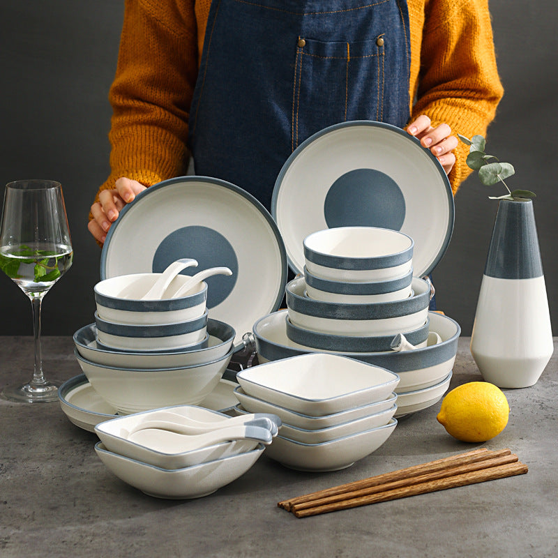 Minimalist Japanese Style Household Tableware Set - Fresh Dinnerware Set Minimalist Japanese Style Household Tableware Set - Fresh Dinnerware Set