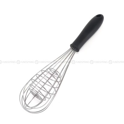 Effortless Egg Beating: Stainless Steel Rotary Whisk with Anti-Slip Grip Effortless Egg Beating: Stainless Steel Rotary Whisk with Anti-Slip Grip