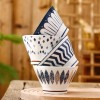 Hat-Shaped Japanese Ceramic Bowls - 5'' Underglaze Set Hat-Shaped Japanese Ceramic Bowls - 5'' Underglaze Set