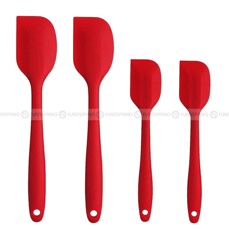 Versatile Silicone Baking Tools: Set of 4 Cake Cream Spatulas for Effortless Mixing Versatile Silicone Baking Tools: Set of 4 Cake Cream Spatulas for Effortless Mixing