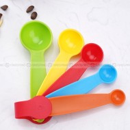 ColorSplash Culinary Measure Set: 5-Piece Multifunctional Plastic Measuring Spoons ColorSplash Culinary Measure Set: 5-Piece Multifunctional Plastic Measuring Spoons