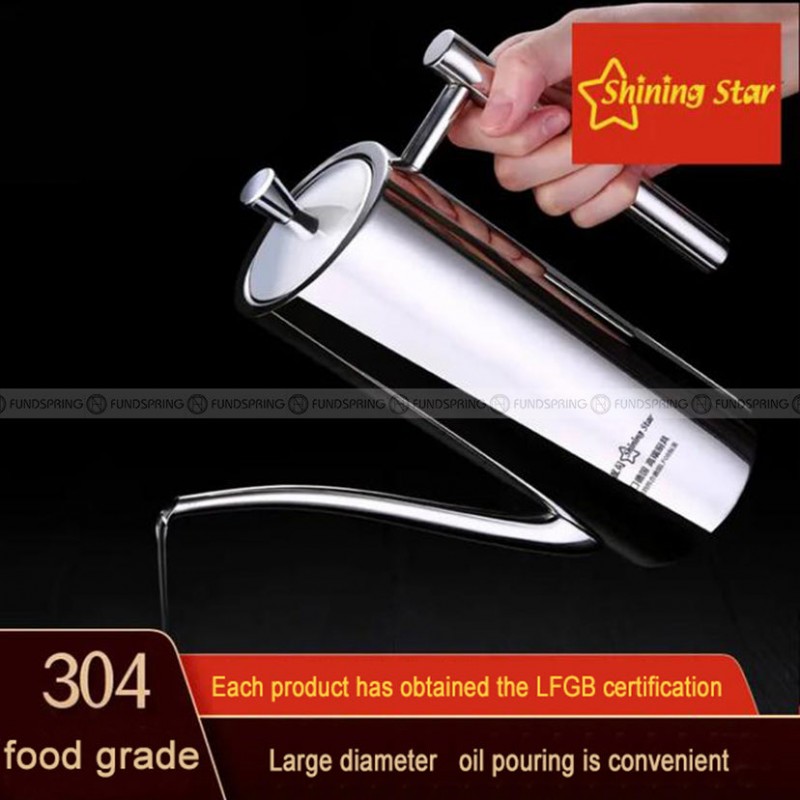 304 Stainless Steel Oil Kettle Wide Mouth Seasoning Bottle 304 Stainless Steel Oil Kettle Wide Mouth Seasoning Bottle