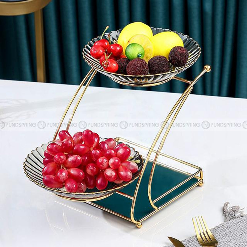 Contemporary Elegance: Crystal Glass Fruit Plate Stand for Stylish Snacking and Display Contemporary Elegance: Crystal Glass Fruit Plate Stand for Stylish Snacking and Display