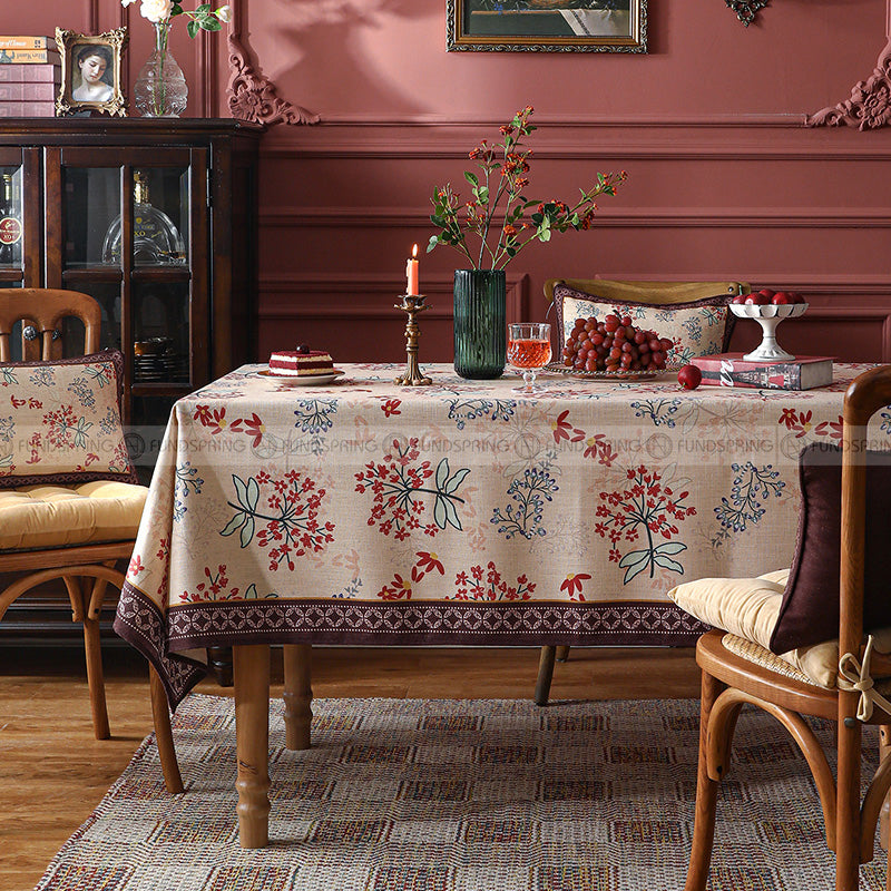 Villa Maria Tablecloth Cotton Linen Fabric Country Pastoral Desk Cover Villa Maria Tablecloth Cotton Linen Fabric Country Pastoral Desk Cover
