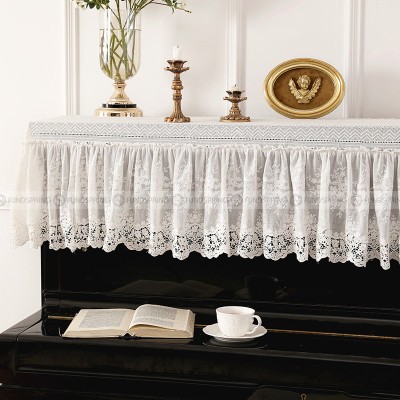 Neumann Lace Embroidered White Lace Dust Cover Decorative Piano/Bench Cover Neumann Lace Embroidered White Lace Dust Cover Decorative Piano/Bench Cover