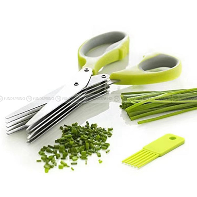 Multi-layer Stainless Steel  Scissors Coriander Vegetable Kitchen Shears