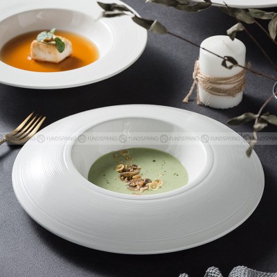 Designer Tableware Collection Weiss Series Ceramic Dish White Plate Designer Tableware Collection Weiss Series Ceramic Dish White Plate