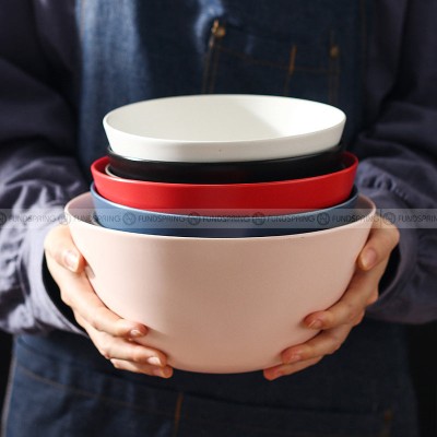 Ceramic Matte Bowl Household Fresh Deep Bowl Colors Noodle Bowl 8" Ceramic Matte Bowl Household Fresh Deep Bowl Colors Noodle Bowl 8"