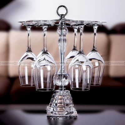 Steel And Glass Rack Wine Glass Cup Holder Goblet Holder For 6 Cups Steel And Glass Rack Wine Glass Cup Holder Goblet Holder For 6 Cups