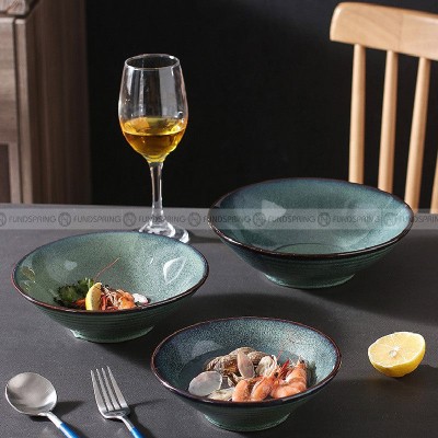 Kiln Glazed Ceramic Tableware  Hat Shape Bowl Green Bowl Rice Bowl Kiln Glazed Ceramic Tableware  Hat Shape Bowl Green Bowl Rice Bowl