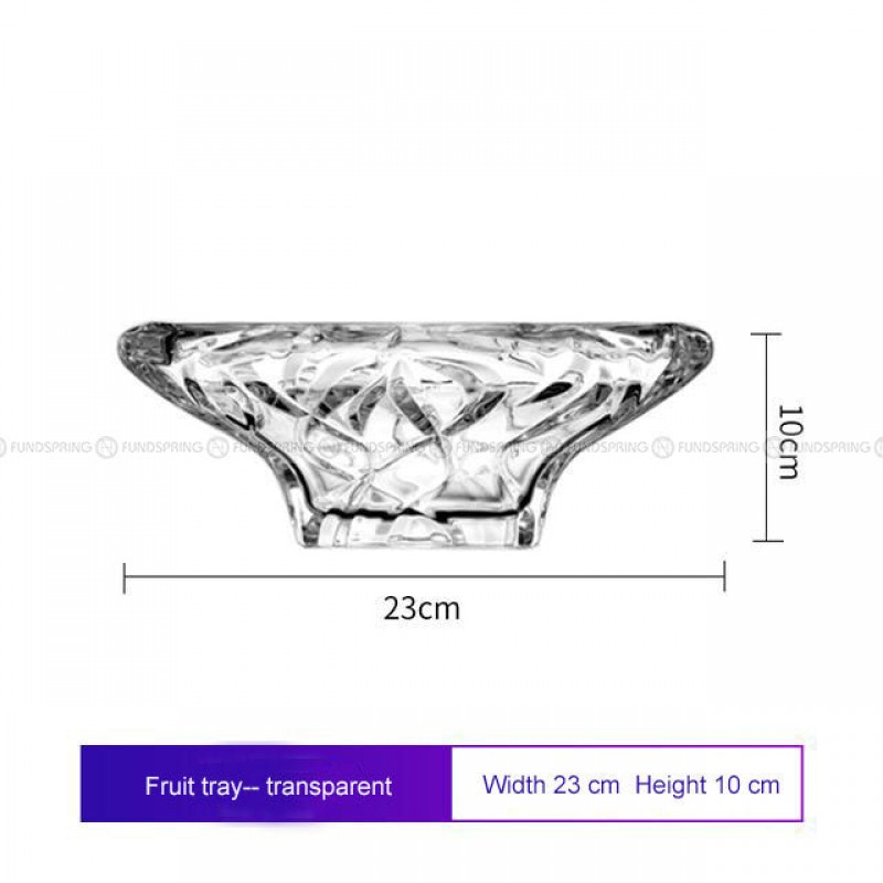 Engraved Crystal Glass Fruit Plate Square Fruit Bowl Fruit Bucket Engraved Crystal Glass Fruit Plate Square Fruit Bowl Fruit Bucket