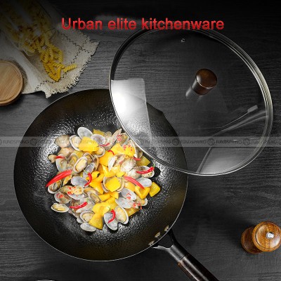 Thickened Uncoated Nonstick Flat-bottomed Iron Pot Cooked Iron Wok Thickened Uncoated Nonstick Flat-bottomed Iron Pot Cooked Iron Wok