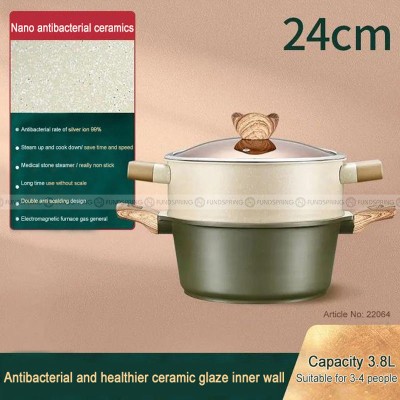 Steamer Medical Stone Double-layer Steamer Deepen Double-ear Soup Pot Steamer Medical Stone Double-layer Steamer Deepen Double-ear Soup Pot