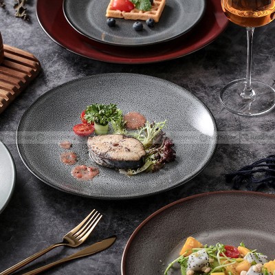 Ceramic Shallow Plate Dinner Plate Round Flat Plate Serving Plates Ceramic Shallow Plate Dinner Plate Round Flat Plate Serving Plates